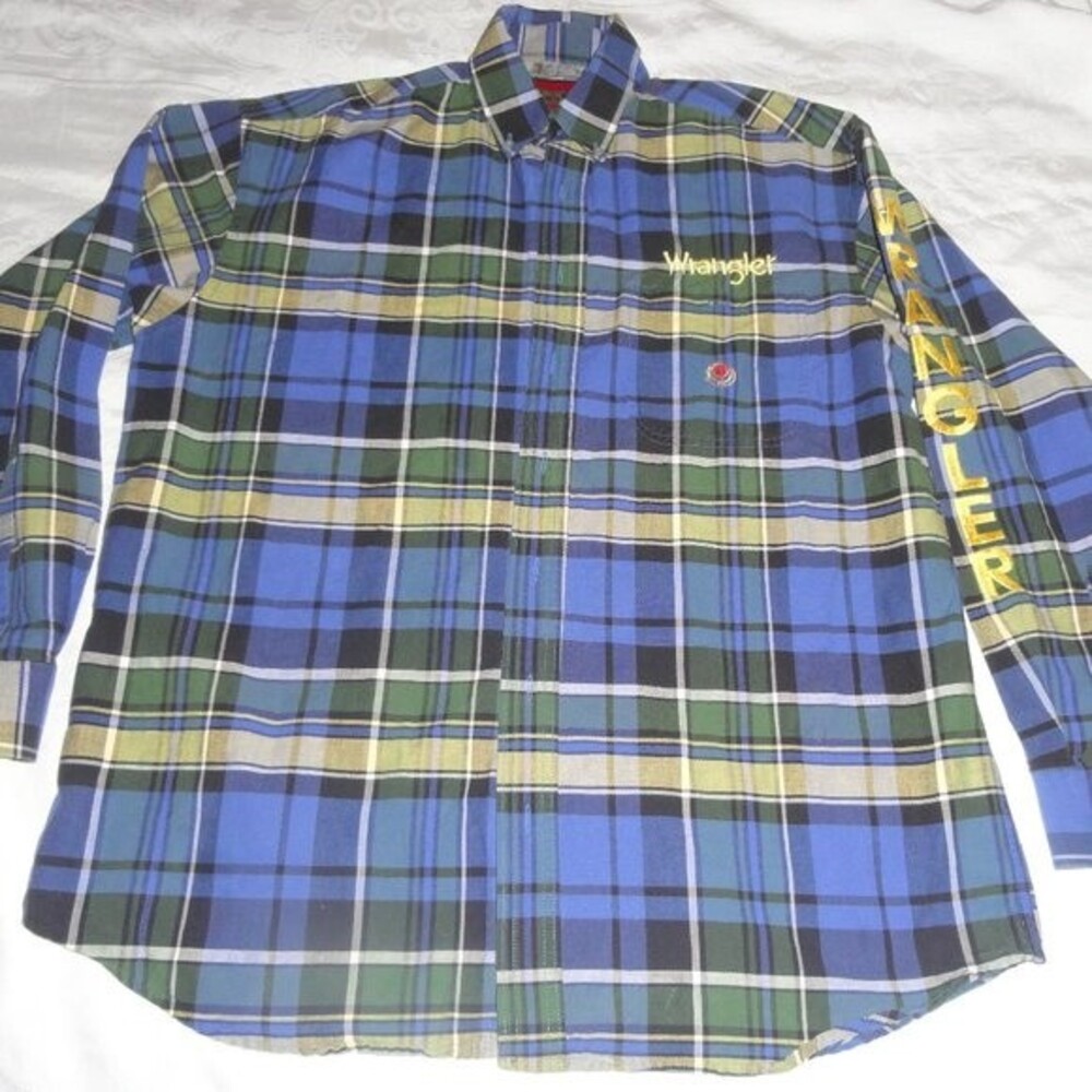 Wrangler Twenty X Shirt Wrangler Embroidered Down Sleeve Sz XL